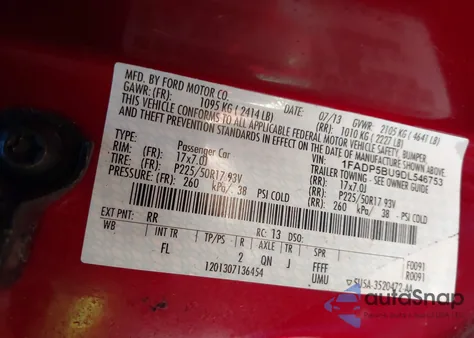 2013 Ford C-Max Hybrid Sel z USA, uszkodzony, nr VIN 1FADP5BU9DL546753